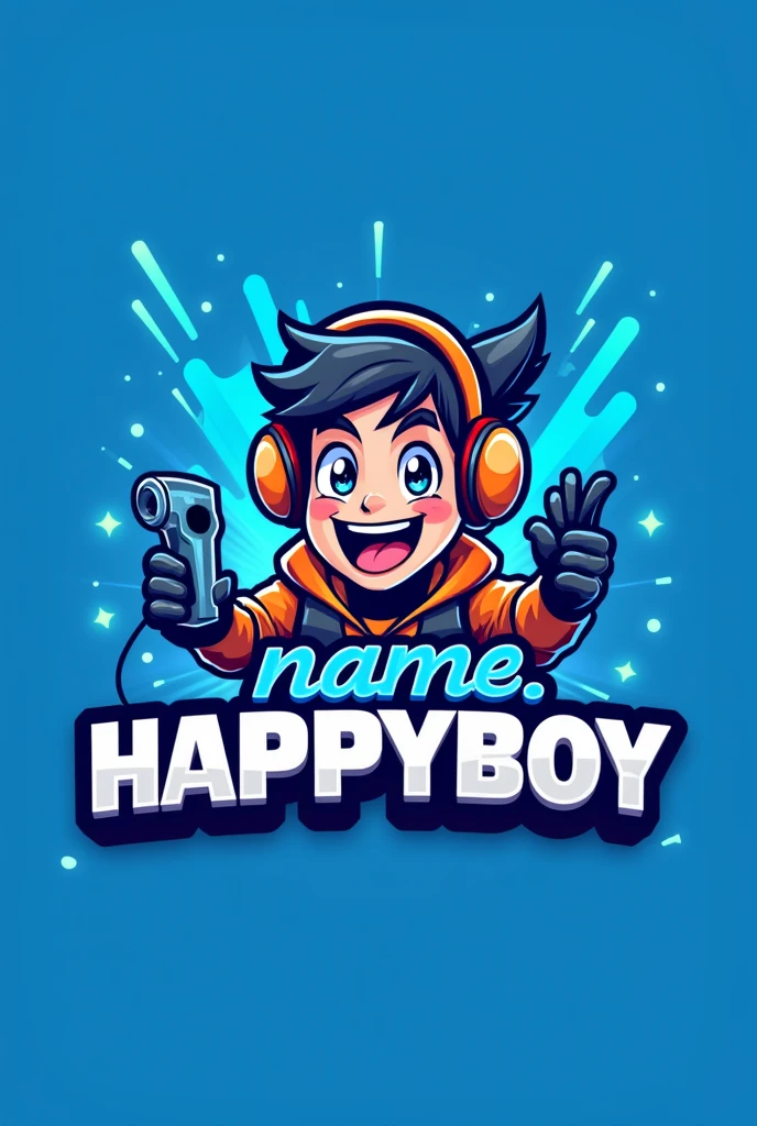 Name.happyboy gaming logo colour blue 
  