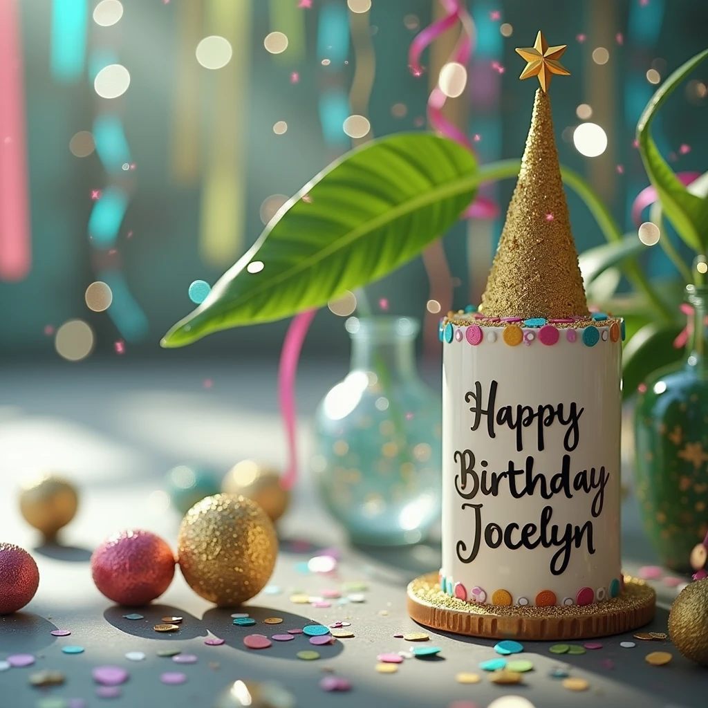 happy birthday、Jocelyn Congratulatory message、Background decoration