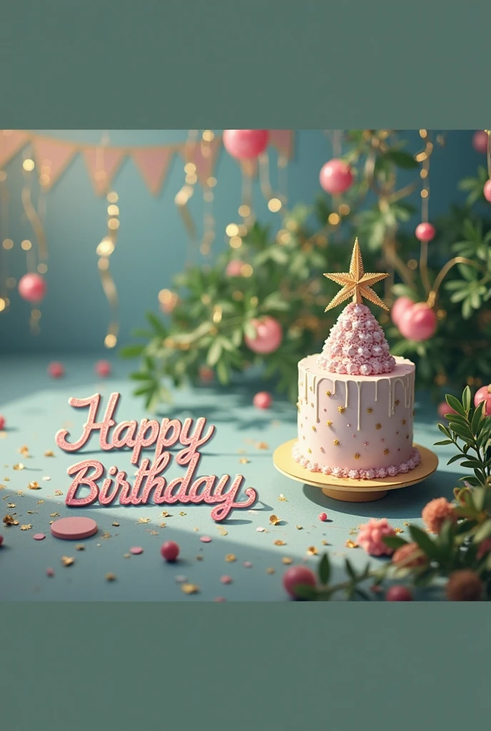 happy birthday、Jocelyn Congratulatory message、Background decoration