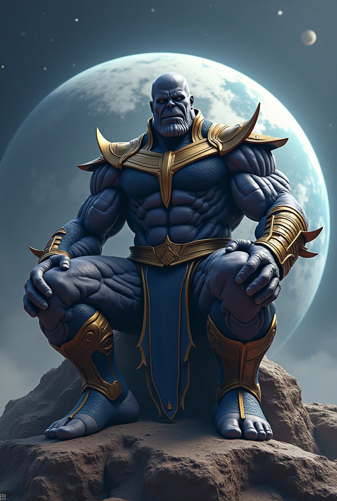 thanosh sitting on earh