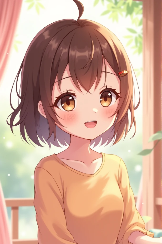 Anime girl with a pleased expression