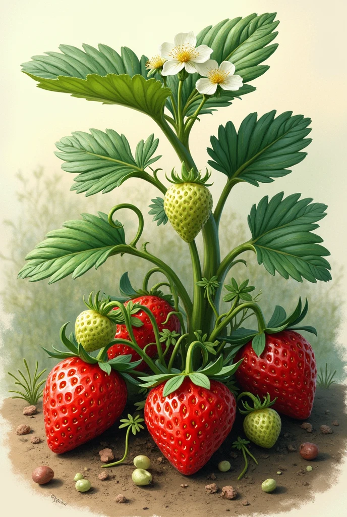 Strawberry growth stages