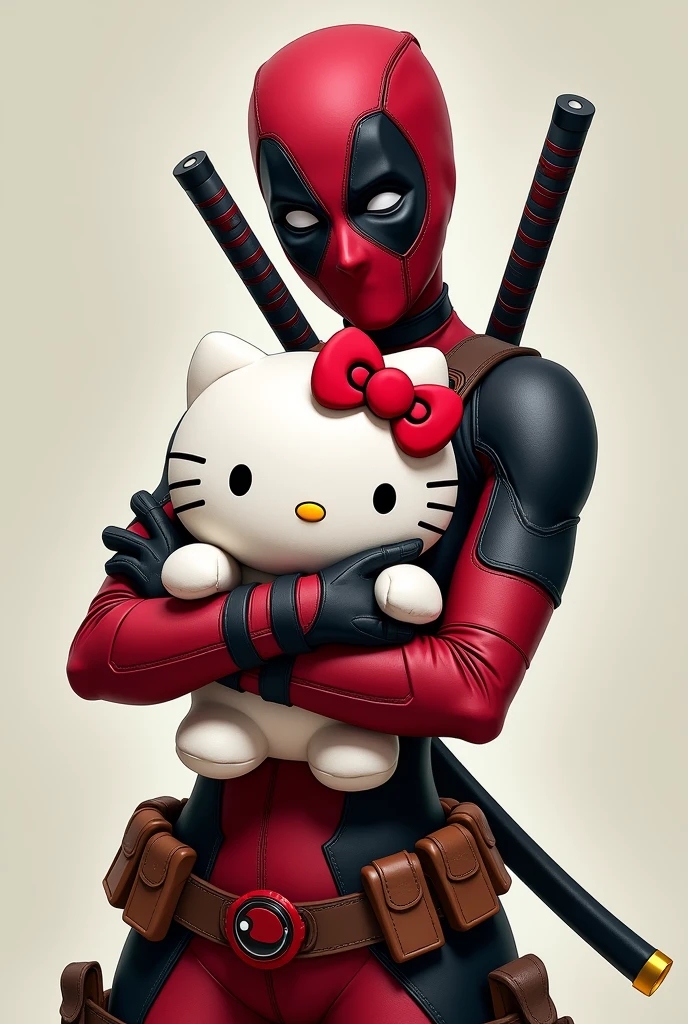 Ladypool holding hellokitty plush (from deadpool)