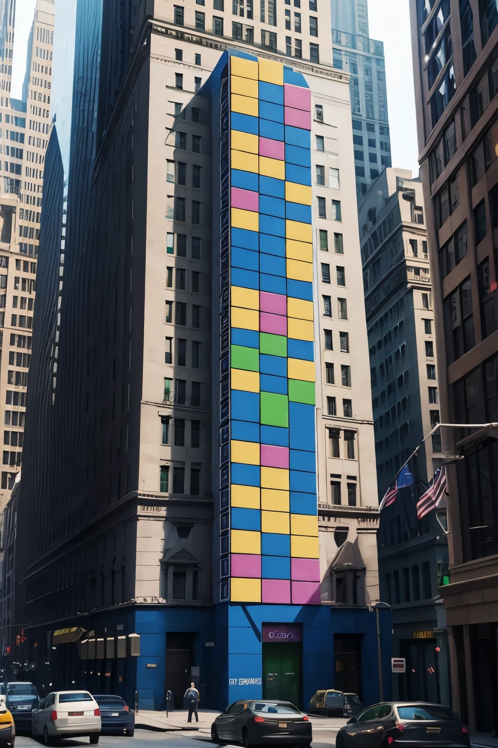 TETRIS WALL STREET ART