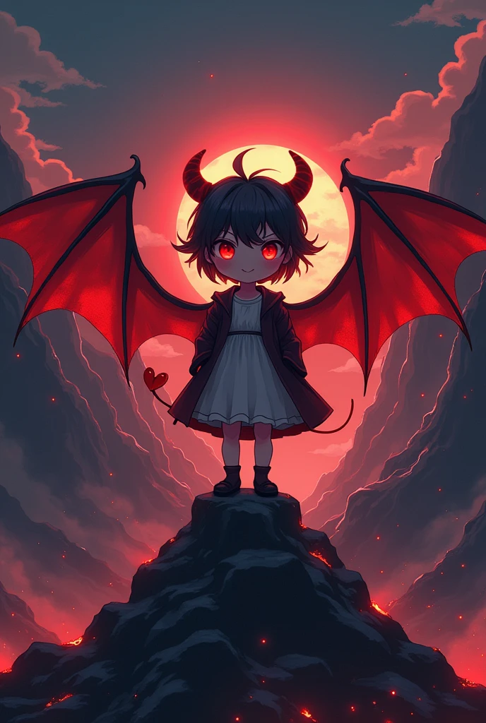Cute face devil wings mountain hell Goku age 25 years of experience in india and cute girl black background Star anime love to be made by the time