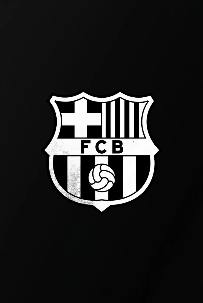 Minimalist black and white Barcelona football club wallpaper
