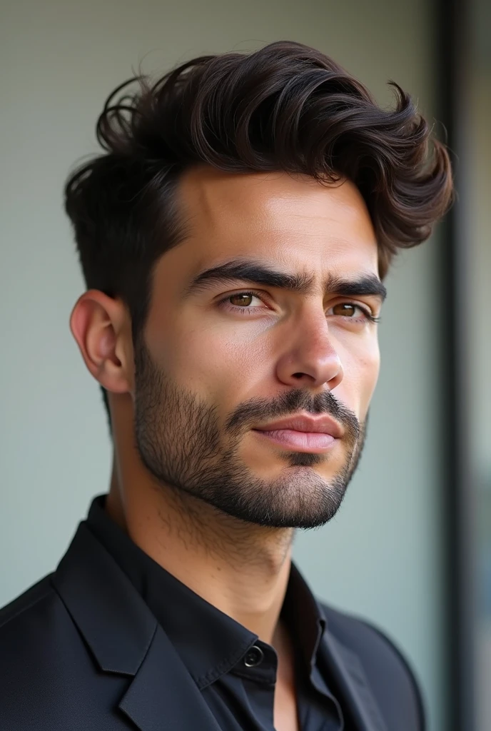 men's hairstyle for wavy hair/curly with triangular face/rectangular but with round lines/ovals and entrances