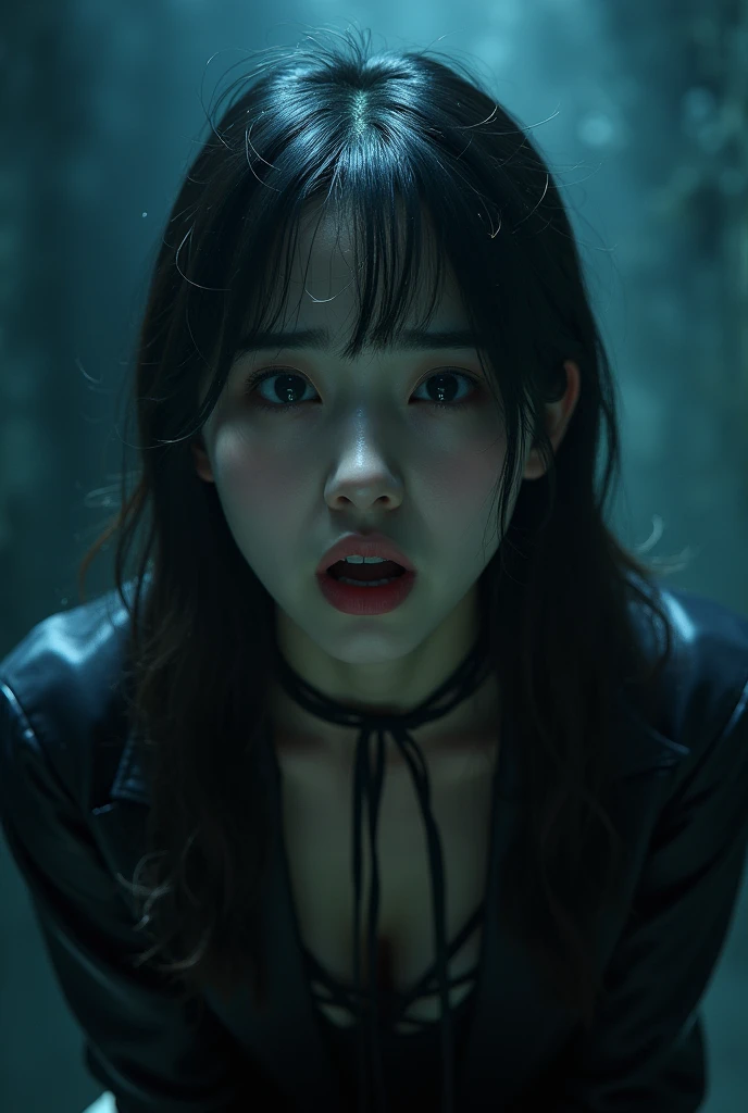 The member a kpop group is getting scared