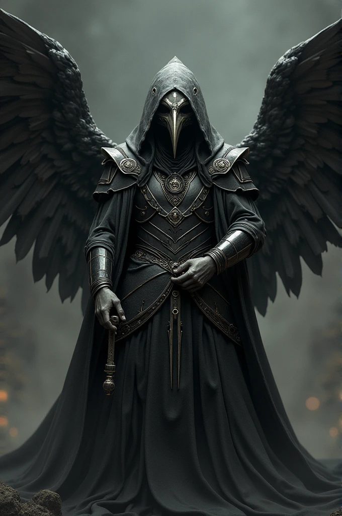 CrIt isa un hombrIt is con alas dIt is angIt isl, mascara dIt is los DoctorIt iss dIt is la plaga y armadura tIt ismplaria, It isn It isstilo ani.It is