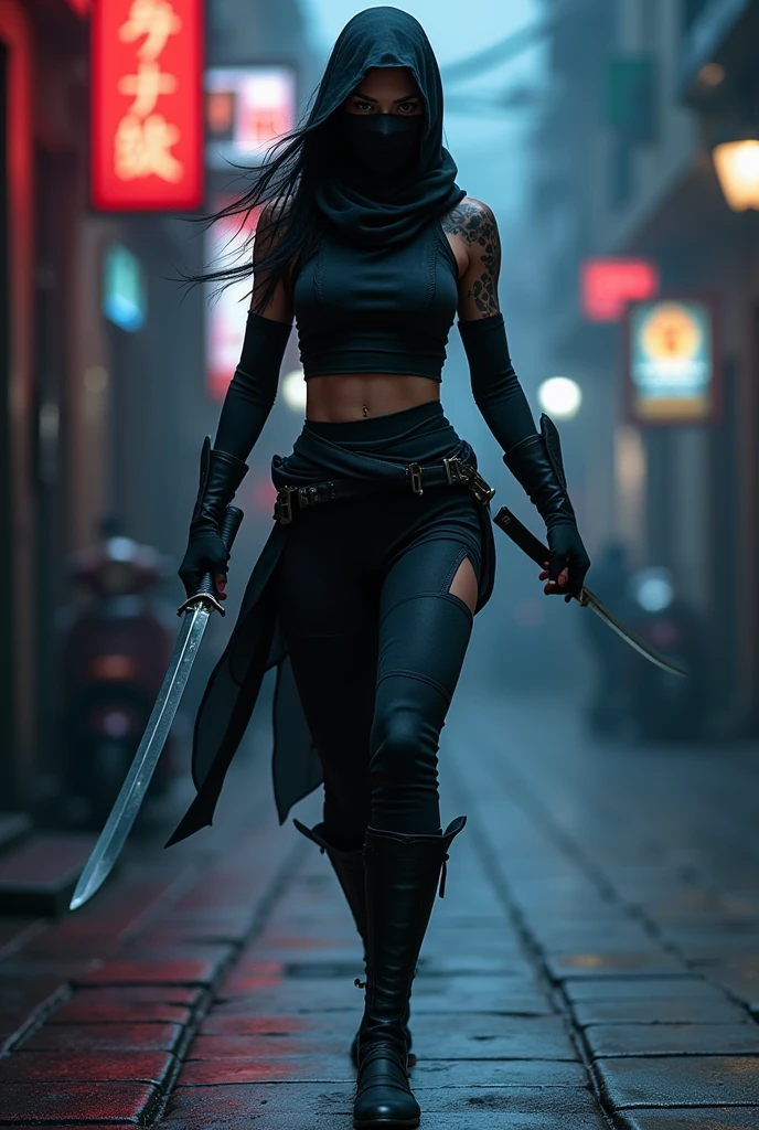 naked ninja woman