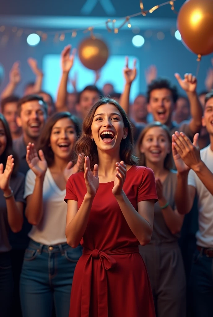 Create me a congratulations on 50, 000 subscribers, people applaud