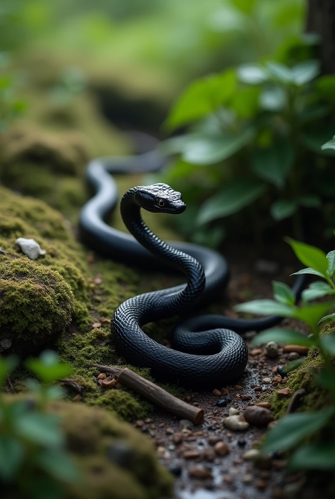 Change the colour of small snake into black
