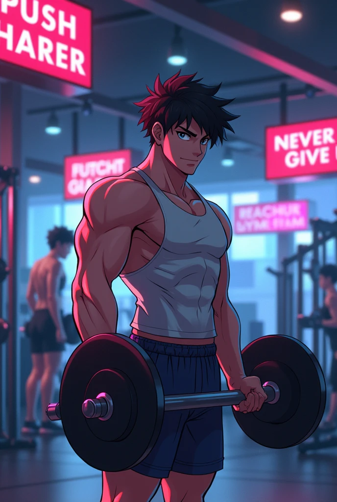 Anime gym motivation
With typed writings