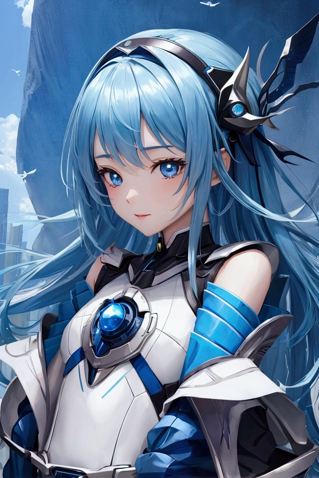 Blue grassland、Girl