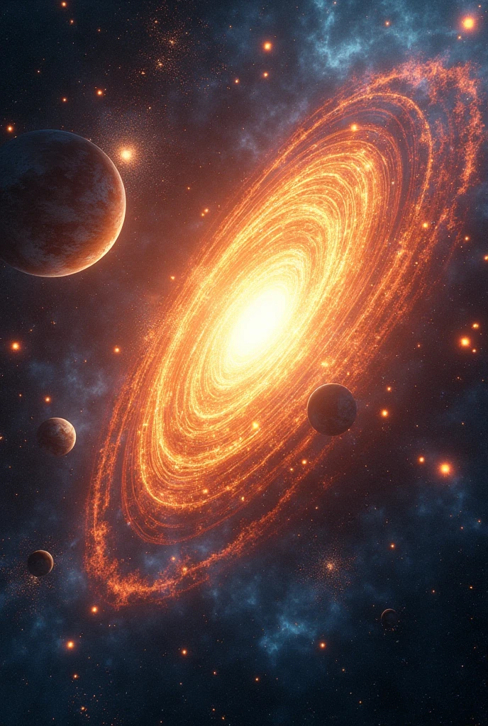 (realistic) create a poster of the big bang theory + collision theory. the poster should show the creation narratives, the origin of the universe and the solar system it should also seamlessly intergrate both topics and explain. 
