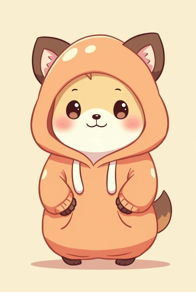 Create a cute cartoon drawing with a hoodie
