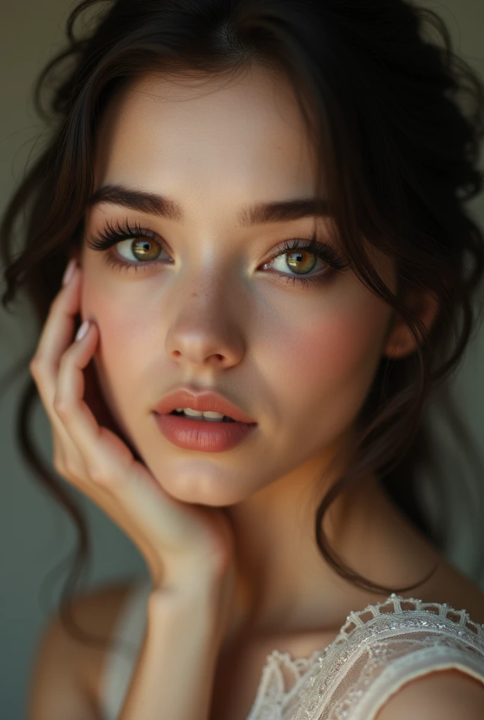 Size 4:3. Eyelashes　woman
