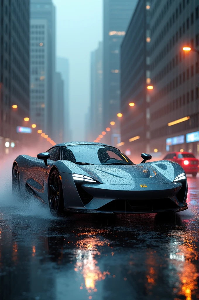 Car on rain