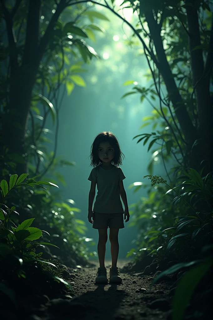 Jungle in alone scarry Girl 
