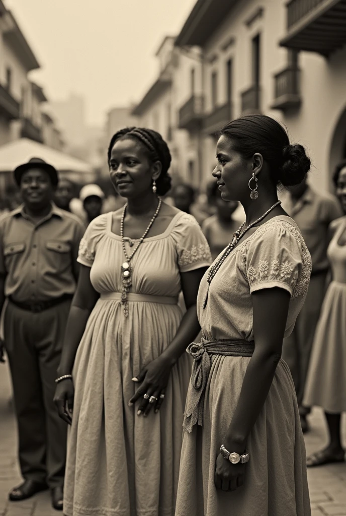 old picture, black and white, from a Lima Creole 
