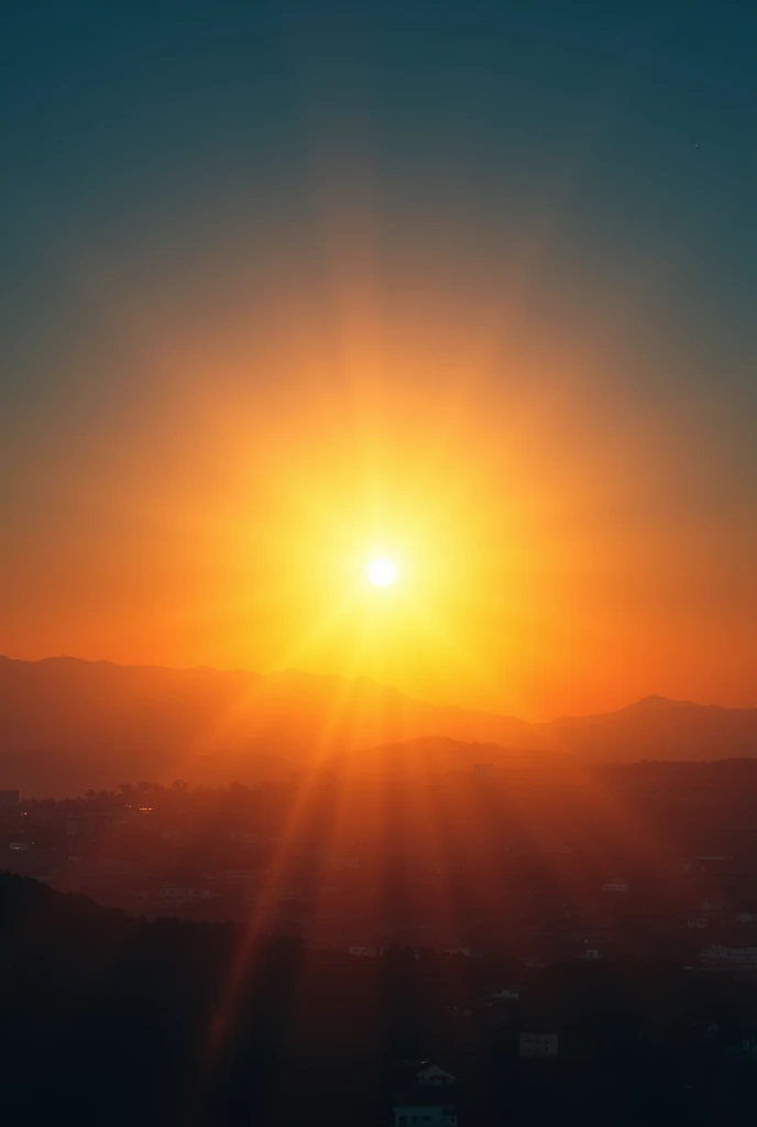 Sun on sky infron of camera