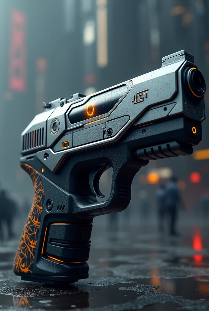 A gun from the future with a futuristic shape