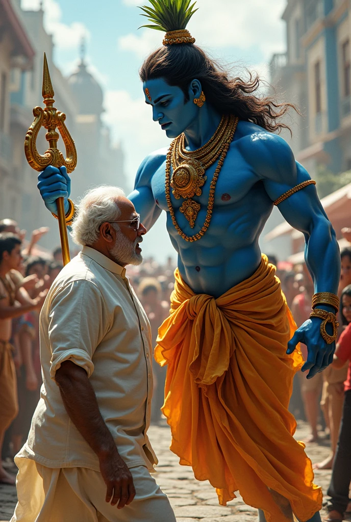 Narendr modi fighting with kreeshna in publicly, angry