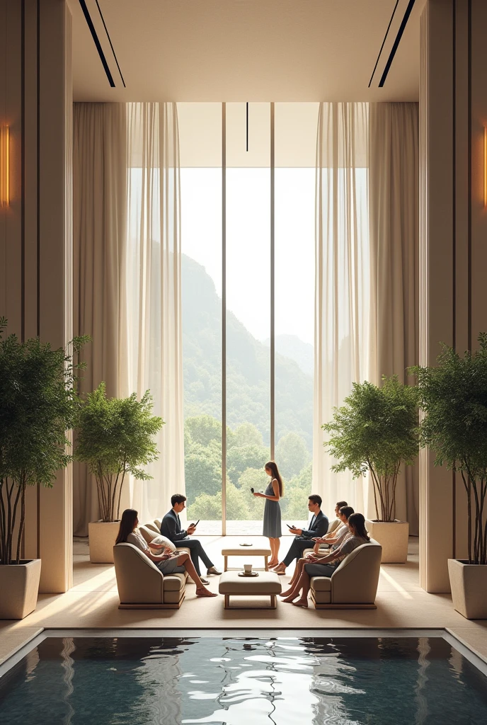 I want to want to have a luxury hotel photo which will be match with the name of The Hotel Serene space.