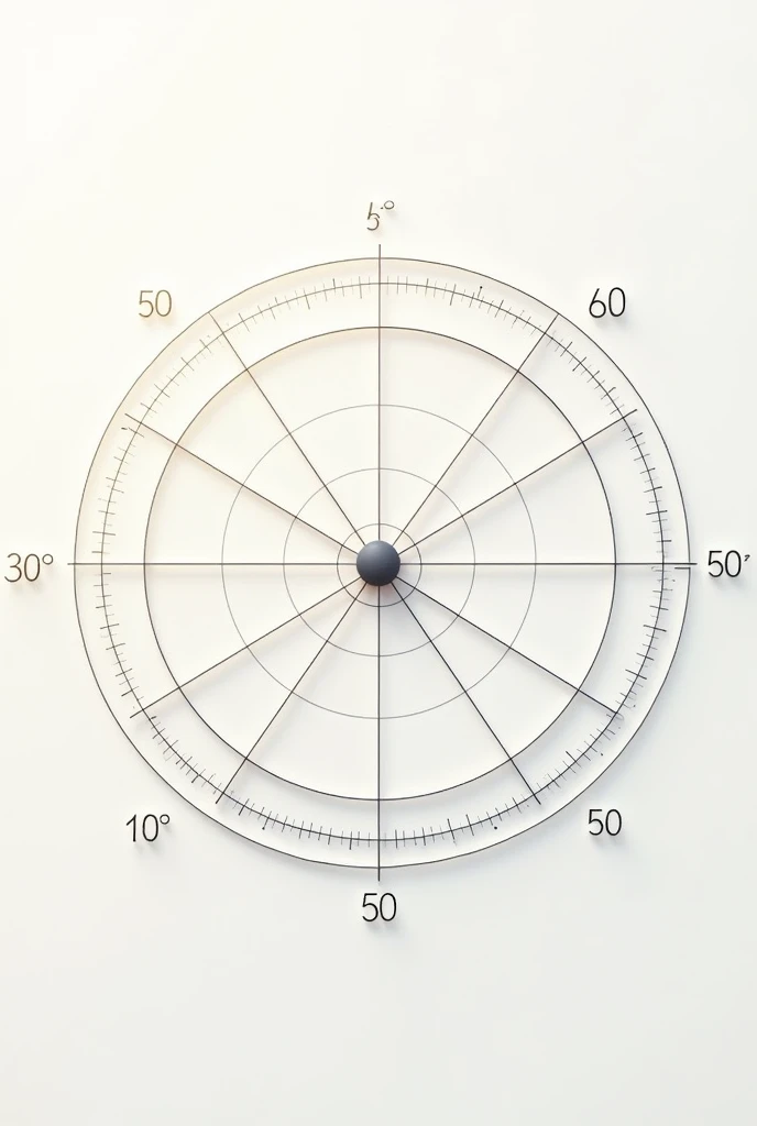 One circle is divided into 60 degrees make a picture that is clearly understandable