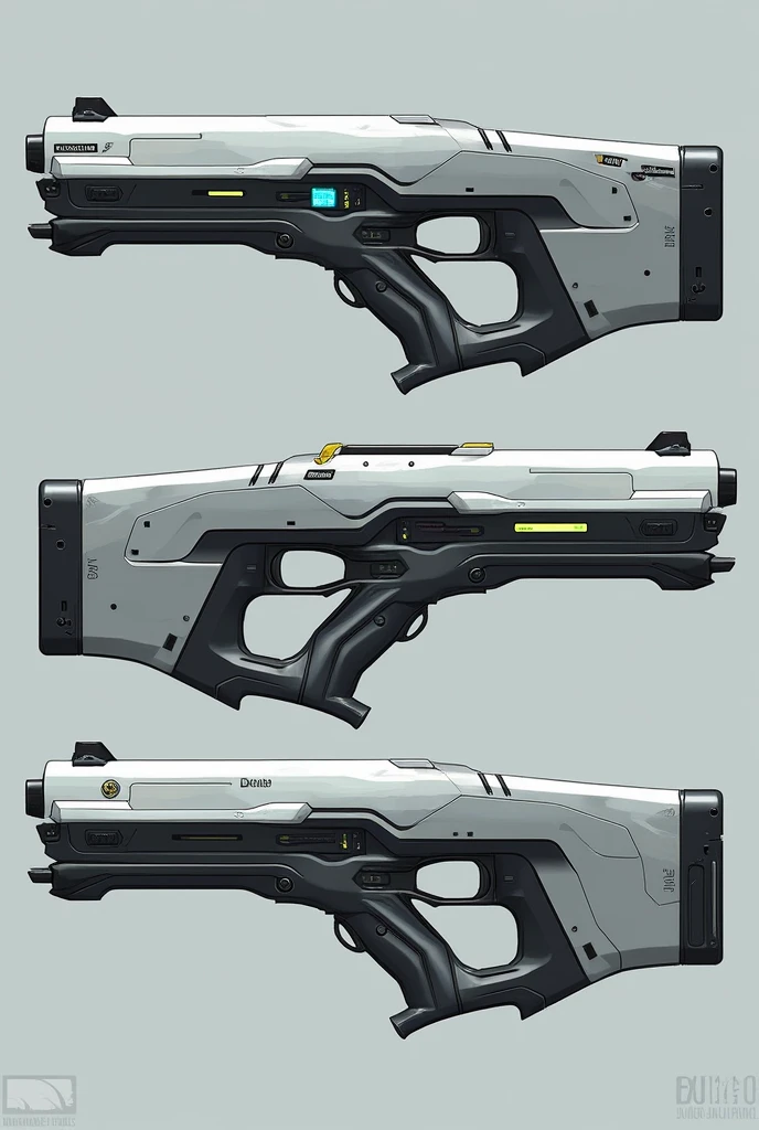 Future gun with futuristic shape