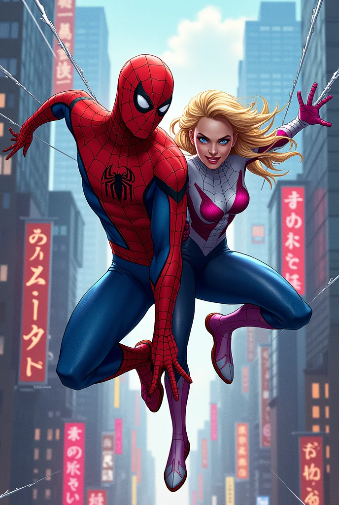 Spiderman and spider gwen color sketch