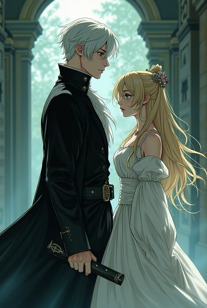 A manga about an Assassin who has a normal life and a princess is not happy because being her obligation to be a princess is unhappy but one day the princess moves away from her family and decides to pick up her crown because it had fallen and was rolling down a dark alley inside the alley was a sleeping demon until the princess lifted her crown the demon had woken up and raising her wings the princess noticed the demon and screamed but the demon took her flying meanwhile the Assassin was shopping and when he was leaving he heard a scream coming from above and saw that the demon was taking the princess so the Assassin threw his katana and stuck it in the demon making the princess fall but before she fell he grabbed her and the princess fell into his hands after the princess thanked them and elegant Assassin took his katana from the body of the demon who was already dead and when the princess was saying goodbye a police car sounded behind her and when she looked back the Plain Assassin was then she returned to her castle and met one of her mothers worried after that her stepmother hugs her and told the King to find her a bodyguard so that nothing bad happens to her and the King agreed while on the other hand the Assassin was at home preparing to go on a new mission until they gave him that the next mission was that he had to deliver Princess Akira so he accepted the proposal but he had to be a little more unrecognized because everyone else had heard that near the city and an Assassin could kill whenever he wants so the Assassin dyes his white hair brown and covers his green eyes with brown contact lenses and infiltrates the castle as a bodyguard and the king chooses him to be the bodyguard so there is no problem says the Assassin and then when the princess arrives at the castle he recognizes her but she does not p