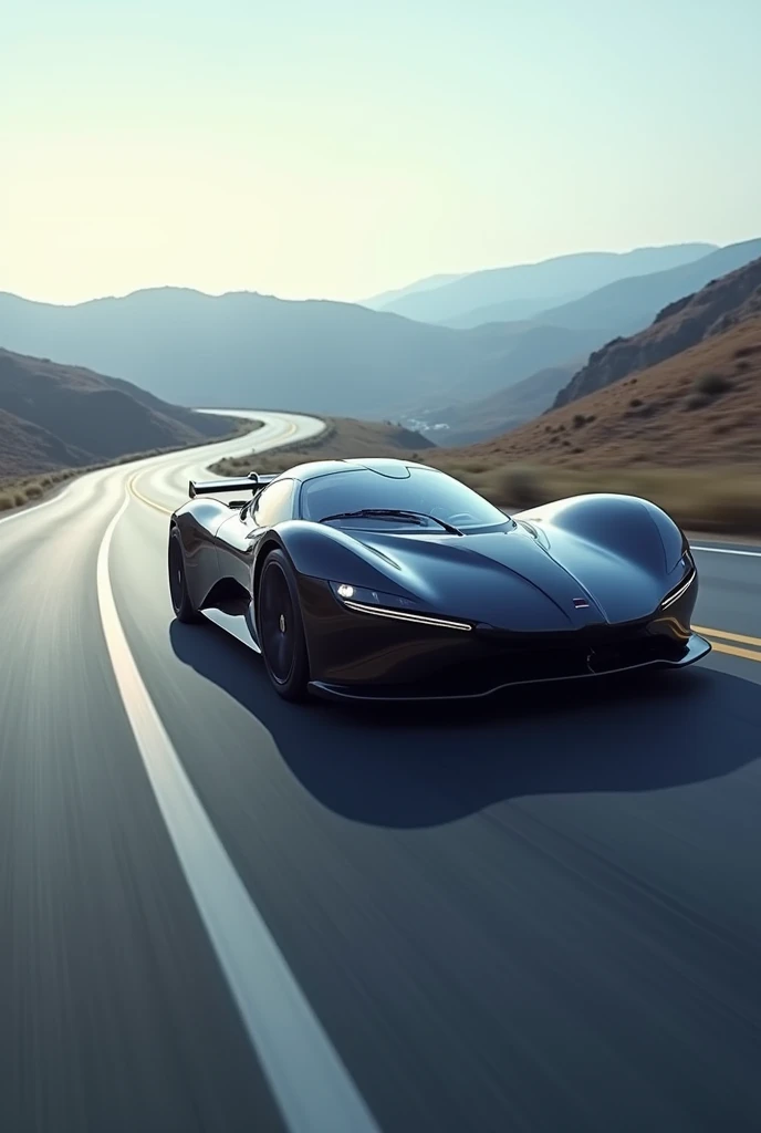 a road with a moving vehicle presenting an initial velocity, a final speed expressed in meters per second and a time expressed in seconds.