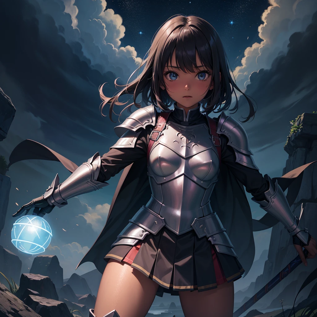 最high quality、high quality、Simple Cloth Armor、10Year-old girl adventurer、Equip Morning Star、In a dark maze