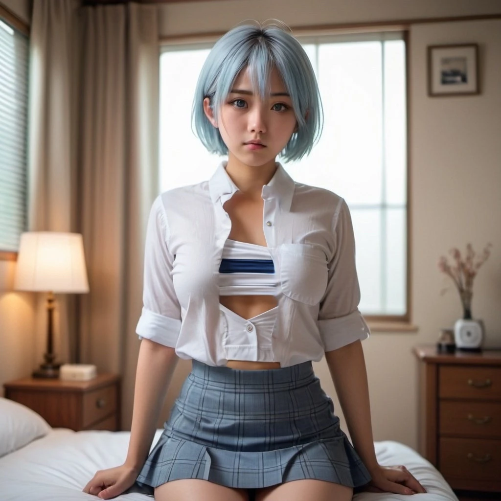 Split the shirt open in the middle. Remove fabrics.