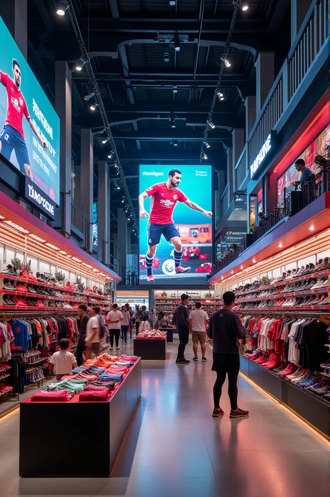 A large football and sportswear clothing store located in the heart of Thailand.