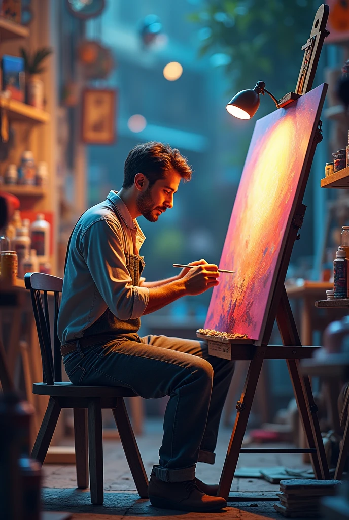 Make me a cover photo for my facebook page called Kinjols Art.also add some Arts, colour, Arts product,Some cinematic view etc