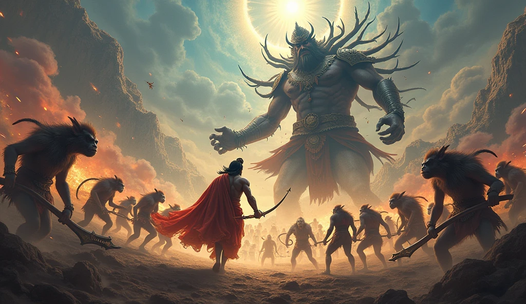 Ram and monkey army kill Ravana