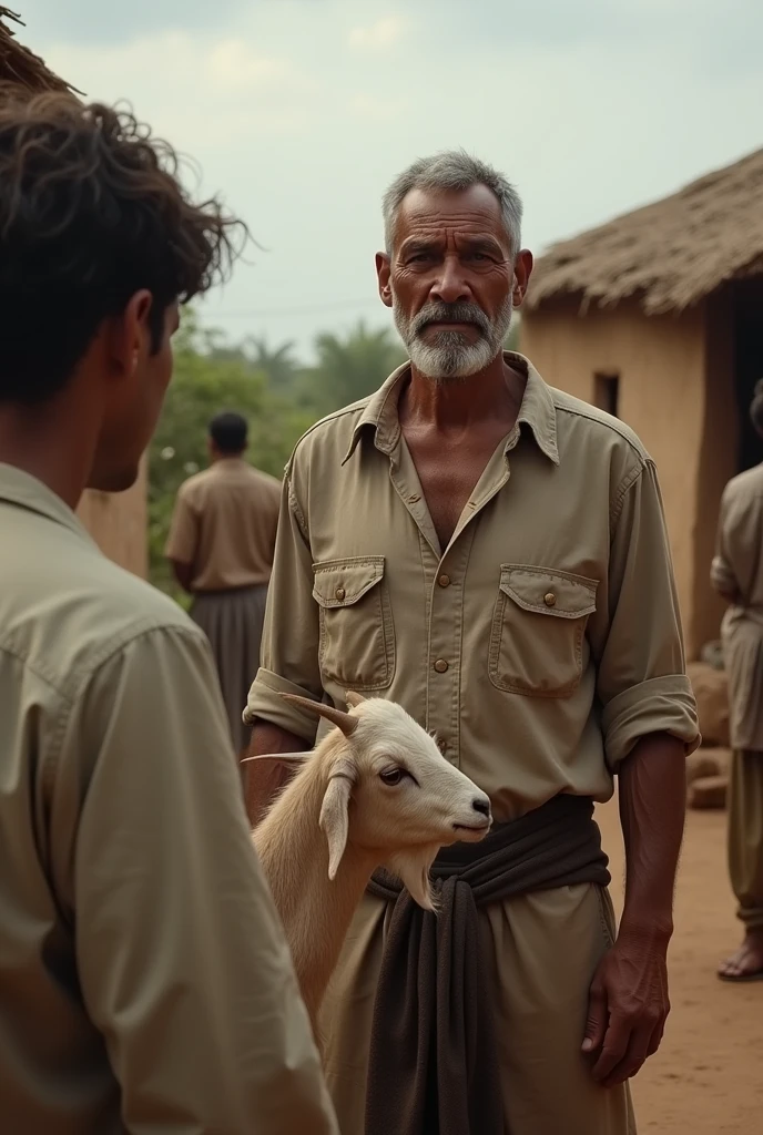 A man immediately said, "No, I don't want the goat, give it to