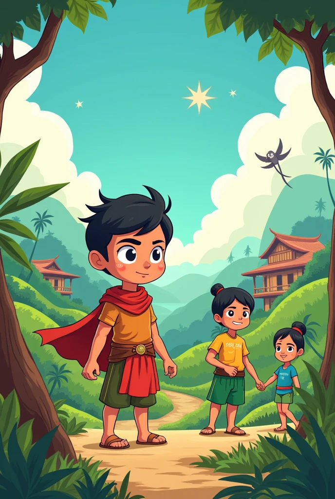 Easy to draw comics strip with Filipino dialogue of biag ni lam-ang illustration legend biag ni lam-ang poem