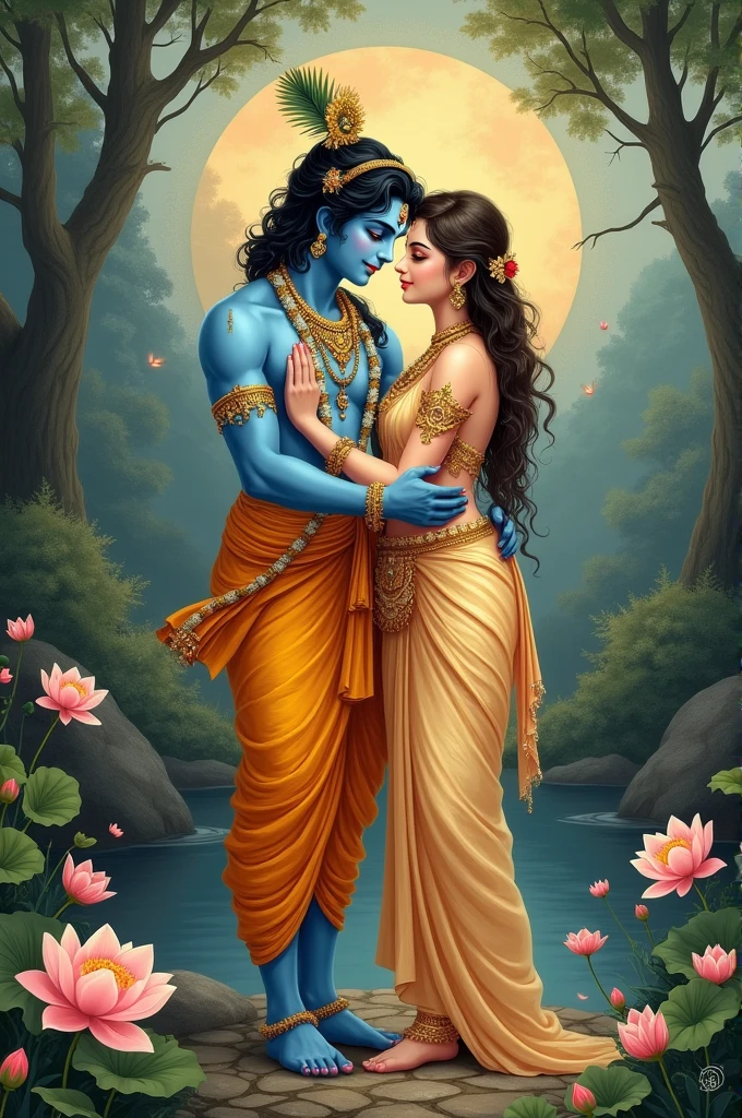 Little god krishna and radhs 