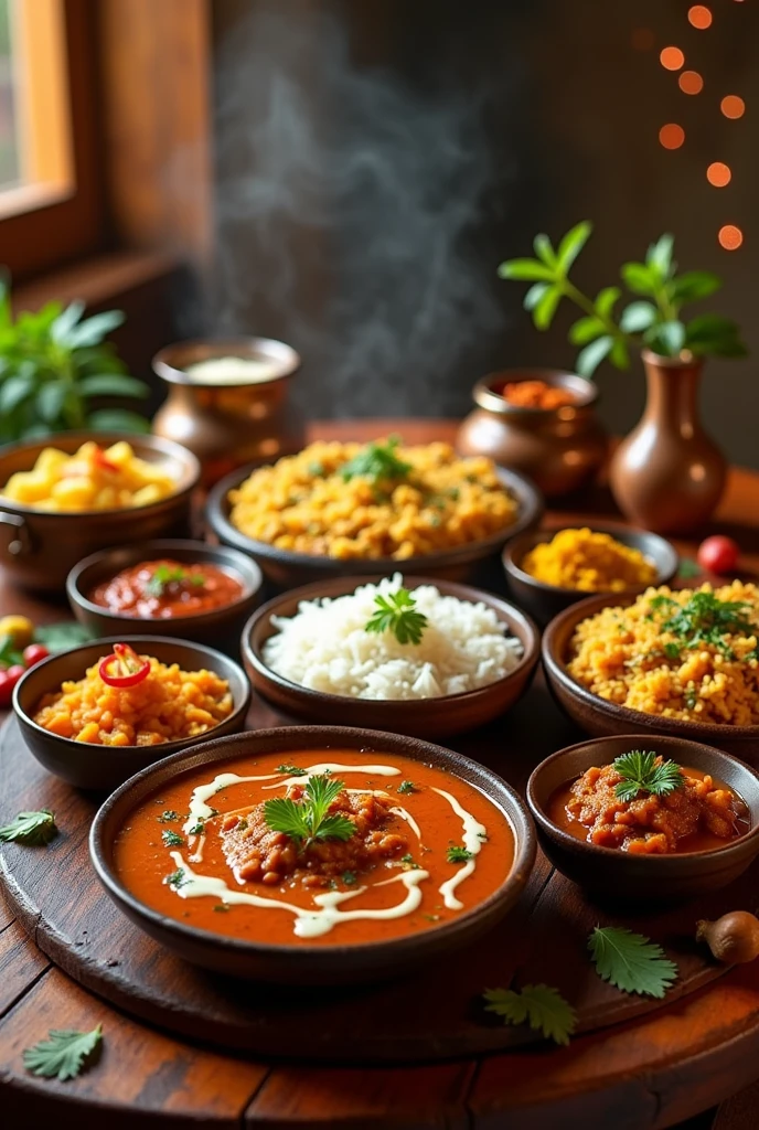 Beautiful full hd desktop background of indian recipes 
