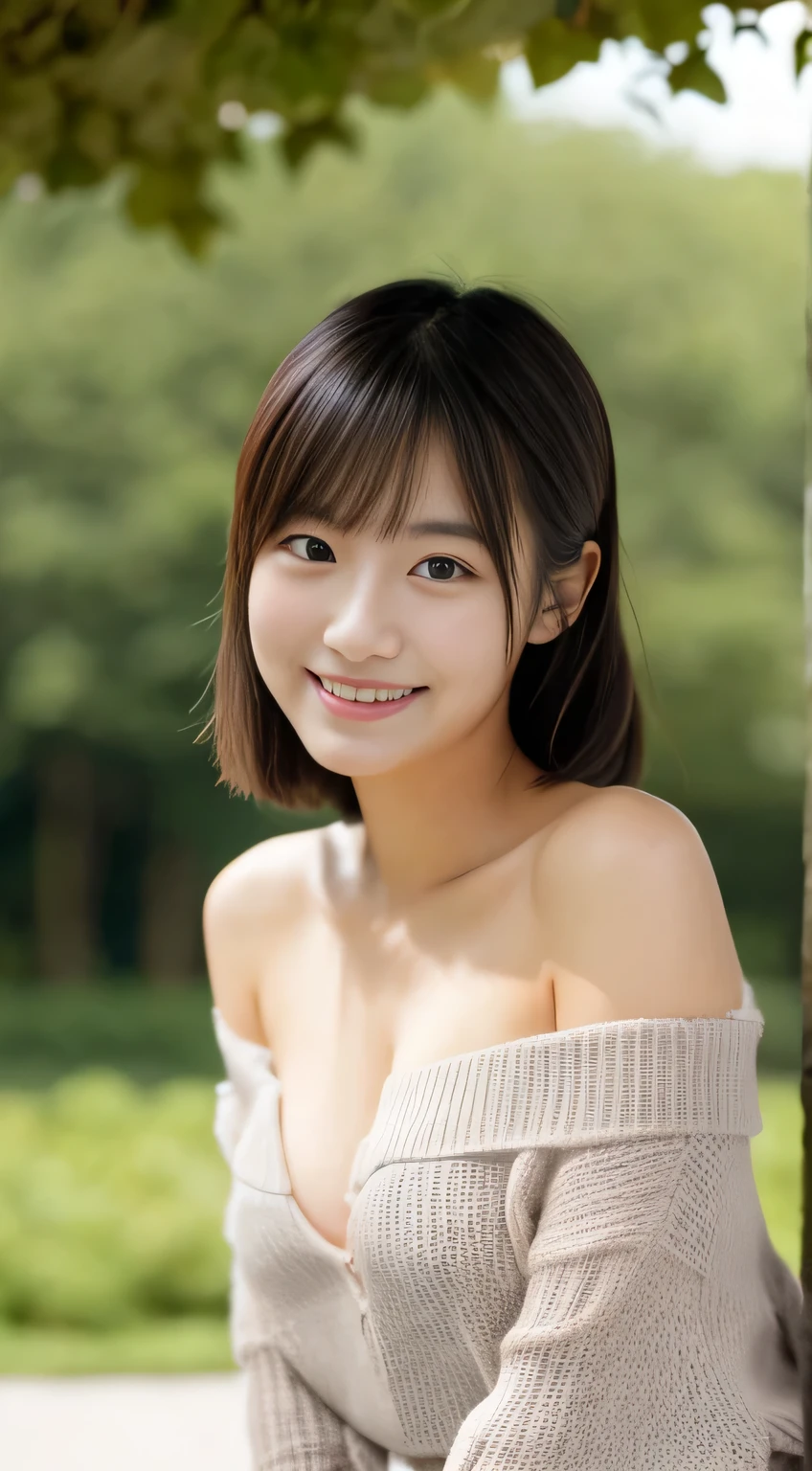 masterpiece,best quality,(Japanese girl),((Beautiful girl)),cleavage,(off shoulder:1.2),(perfect body beauty:1.2),(shy smile),From slightly above