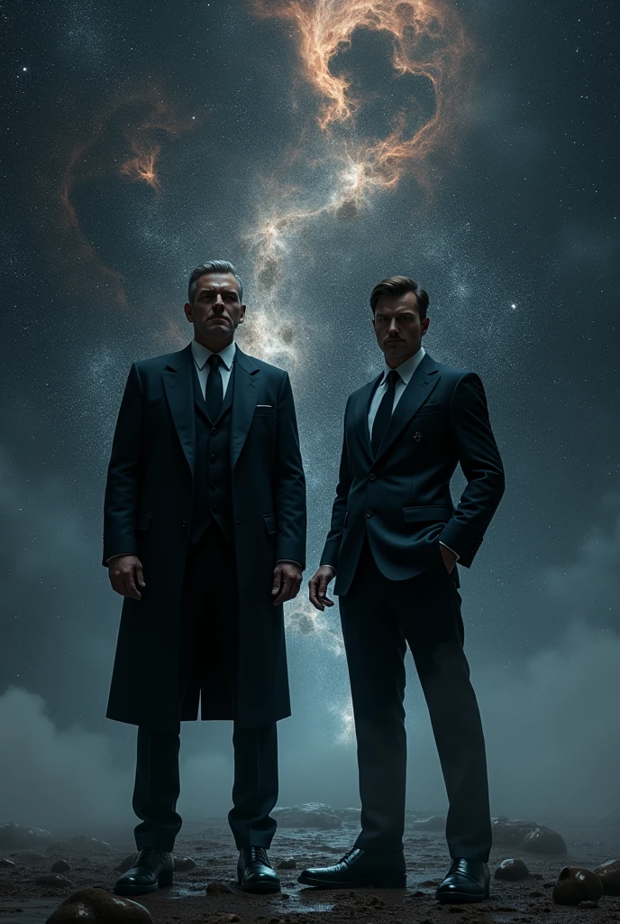 Agents with a suit saying Galaxy