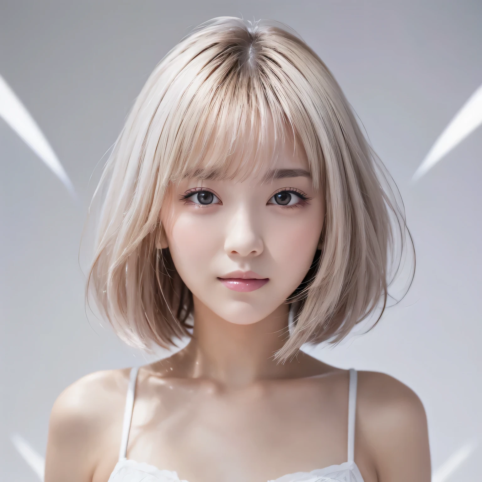 (beautiful girl:1.5), (Child body type:1.5), (Highest quality:1.4), (Glossy, realistic skin:1.4), (Very detailedな顔), Very detailed, (Flat Chest:1.3), (Skinny body type:1.3), Medium Bob Hair, smile, (Only the face:1.5), BREAK (White background:1.6), (Angle from the front:1.6), Smooth, Very detailed CG synthesis 8k wallpaper, High-resolution RAW color photos, Professional photography, Light, BackLight, dream-like, impressive, Written boundary depth