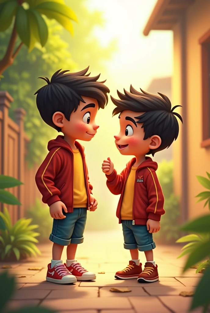 A two boys her name is ayush and sumit