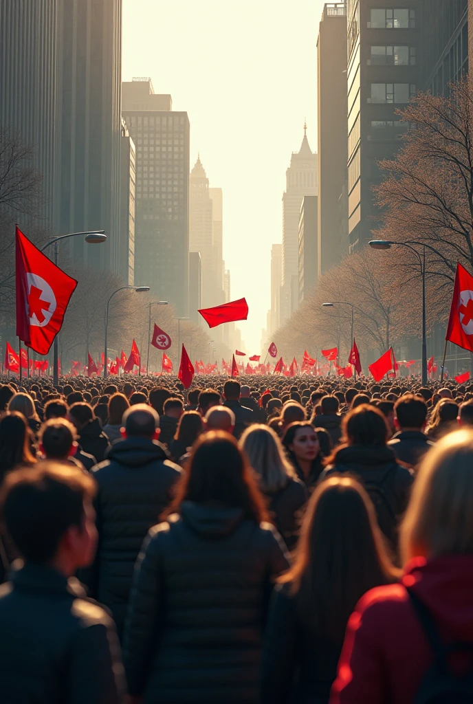 There is a huge procession. It was written by my hand that I want the release of the telegram  director.