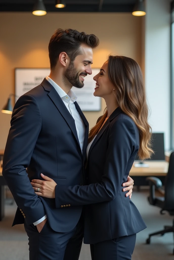 Couple is supporting each other in their career at their workplace
