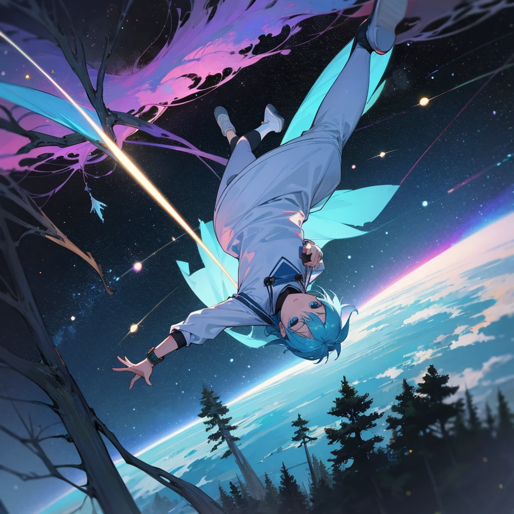 Space spreads above the mysterious forest
