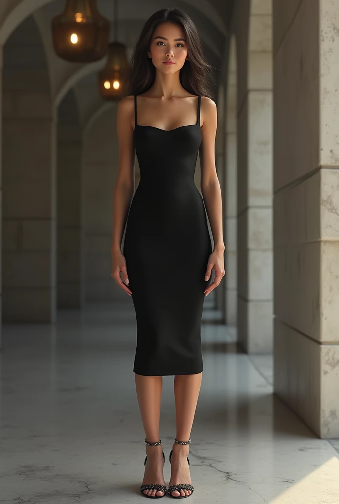 Style a black bodycon dress on a 20 yo women in different styles